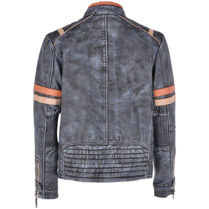 Zipper Full Sleeves <b>Men</b> Fashion Leather <b>Jacket</b> Durable <b>Men</b> Fashion Leather <b>Jacket</b> - Product Image 3