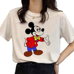 Nouvelle mode T-shirt imprimé de qualité supérieure 100% coton vente en gros décontracté pas cher prix de haute qualité à manches courtes coupe ajustée pour les femmes - Product Image 4