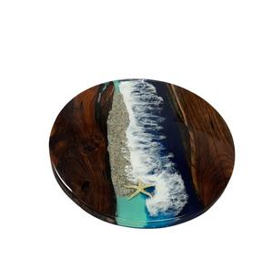 Mesa de Centro de Resina Epoxi de Estilo Ángel, Forma Redonda, Calidad Superior, Diseño Único para Muebles de Hogar u Hotel - Product Image 3