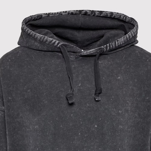 Wholesale Vintage Washed Heavyweight Cotton Oversized Men Hoodies Best Quality Custom Made Breathable Sun Fade Mens Hoodies - Product Image 5