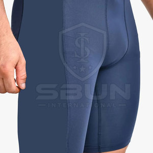 High Quality <b>Men</b> <b>Compression</b> <b>Shorts</b> Elastic Waist Breathable Quick Dry Spandex/Polyester High Street Gray Color - Product Image 5