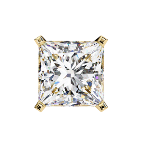 Classic 4 Prong Princess Cut E VS 1.5 ct Each Lab Grown Diamond 14K Gold IGI Certified <b>Earring</b> <b>Tops</b> for Gift Party & Anniversary - Product Image 2