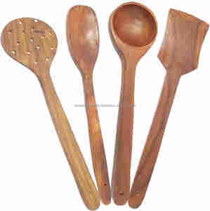 2025 nuevo estilo ecológico mango largo fiesta y cuchara de bebé hecho a mano juego de ensalada de bambú sostenible para servir - Product Image 5