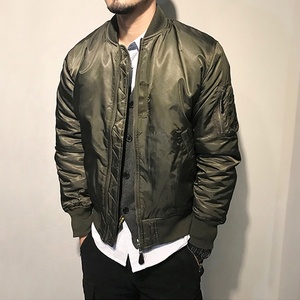 Vestes bomber chaudes de qualité supérieure pour hommes, col rond, manches régulières, coupe-vent, manteau d'hiver durable - Product Image 6