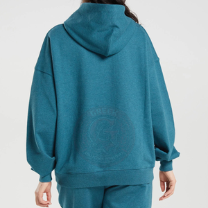 Sweat à capuche oversize contemporain pour femme en molleton brossé de qualité supérieure, idéal pour un style de vie moderne et les activités de plein air - Product Image 4