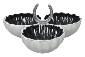 Juego de Cuencos y Platos con Diseño de Herradura, Estilo Floral, Esmalte Negro, para Servir, Regalo, Suministros para Hoteles y Restaurantes, Grado Alimenticio - Product Image 2