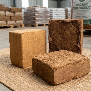 Compressed coco <b>coir</b> brick cocopeat <b>blocks</b> coconut peat <b>block</b> factory cost garden supplies - Product Image 6