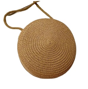 High Quality Round <b>Straw</b> <b>Bag</b> for Women <b>Bag</b> with White Daisies Crochet Macrame Beach <b>Bags</b> Direct From Indian Supplier - Product Image 1