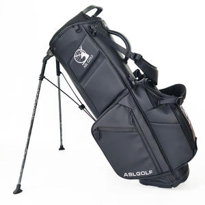 Professional Grade Forest Green Synthetic Leather <b>Golf</b> Bag Featuring Elegant White Contrast Piping and High-Capacity Storage - Product Image 3