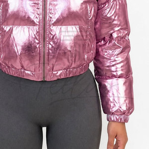 New Fashion Winter Quilted Ladies <b>Padded</b> Puffer Jacket <b>Padded</b> Jacket for Women's Custom Shine Puffer Jacket for Women - Product Image 4