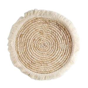 Set de table rond en jacinthe d'eau naturelle rustique, tissé à la main, écologique, pour la décoration de la maison, des restaurants et des hôtels - Product Image 6