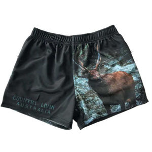 Shorts de rugby hip-hop unisexes personnalisés de haute qualité, imprimés, 100 % polyester, respirants, séchage rapide, antibactériens, vente en gros - Product Image 3