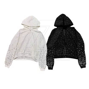 Sudadera con Capucha de Lujo para Hombre con Pedrería, Detalles Brillantes de Cristal, Estilo Casual Premium, Cómoda, en Oferta Online - Product Image 4