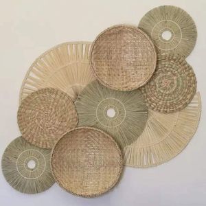 Woven <b>Wall</b> <b>Decor</b> Handmade Natural Seagrass <b>Wall</b> Basket Boho <b>Wall</b> Hanging Eco Friendly Rustic Home Decoration Wholesale - Product Image 3