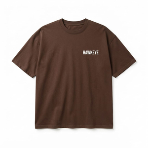 Camiseta personalizada con logo impreso, corte holgado, estilo vintage, 100% algodón, impresión personalizada, cuello redondo, para hombre. - Product Image 2