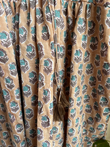 Robe longue bohème en coton à fleurs, imprimée à la main, col rond, manches longues, pour femmes - Product Image 5