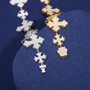 Pulsera de Plata con Incrustaciones de Moissanita, Estilo Hip Hop, Cadena Cubana, Regalo para Mujer, Disponible al Mejor Precio - Product Image 2