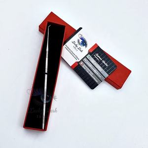 Outils de levage de cils à pointe unique de la meilleure qualité, pince à épiler en argent poli avec pointe inclinée, marque privée personnalisable - Product Image 6