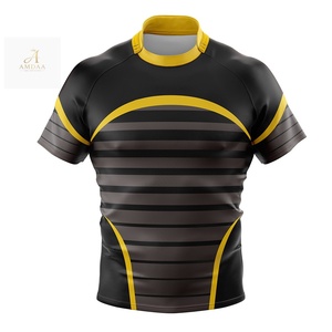 Camiseta de Rugby Personalizada con Etiqueta Privada, Nueva Moda, Color Sólido, Gran Cantidad, Buena Venta, Servicio OEM ODM - Product Image 1