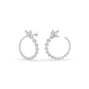 Pendientes de Diamantes de Laboratorio de 2.65 Quilates para Mujer, Certificados por IGI, Corte Marquesa Brillante, Oro de 10K y 14K, Ligeros, Estilo Único, Venta al Por Mayor - Product Image 6