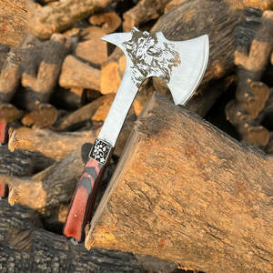 Hacha Decorativa de Estilo Nórdico de Grado Industrial con Cabeza de Acero Grabada y Mango de Madera para Camping, Supervivencia y Colección - Product Image 2