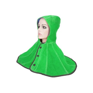 Capucha de Soldadura Transpirable de Cuero Vacuno Dividido, Resistente al Fuego, Certificación CE, Anti-Calor hasta 1000°C, Ropa de Soldadura Elegante - Product Image 4