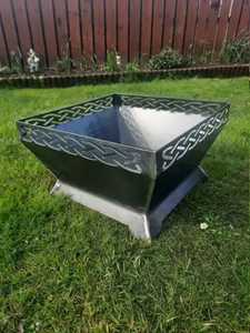 Brasero Rectangular de Acero Corten para Exteriores, Chimenea Metálica de Bajo Perfil para Leña, Cazuela de Fuego para Jardín y Patio Trasero - Product Image 4