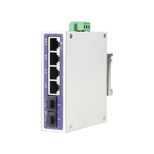 Commutateur de réseau Gigabit complet 6 ports DC12-48V + 2 * slots SFP Commutateur Ethernet industriel à rail DIN 12G GWS-IPS3064F