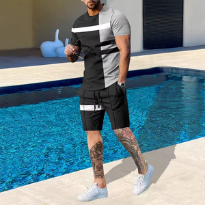 Summer Set Cute cartoon print summer casual men suit urban fashion street short sleeved top and shorts casual Sunny Days - Product Image 4