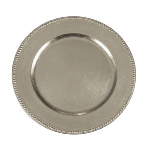 Plato de Metal con Acabado Plateado Hecho a Mano con Patrón Floral Grabado, Diseño Moderno, Apto para Lavavajillas, para Fiestas - Product Image 6