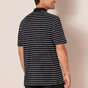 เสื้อโปโลชายสำหรับตีกอล์ฟ ซับเหงื่อ แห้งเร็ว แขนสั้น ลายทางสีแอนทราไซต์ รุ่นอื่นๆที่เหมาะกับการใช้งานอื่นๆ - Product Image 2