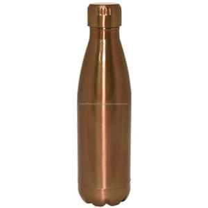 Bouteille d'eau en cuivre personnalisée avec couvercle, excellente pour l'école, le bureau et les pique-niques, pour adultes seulement, par le fabricant. - Product Image 1