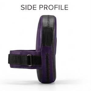 <b>Purple</b> PU Leather Boxing Focus Pad Punching Target with Handle Strap Reinforced Stitching for Kickboxing - Product Image 1