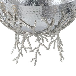Cuenco de Metal Hecho a Mano con Diseño de Rama de Coral, Estilo Contemporáneo para Uso Decorativo - Product Image 6