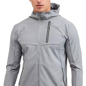 Wholesale Price Hooded <b>Thin</b> Winter Outdoor Windbreaker <b>Jacket</b> Front Logo Casual <b>Waterproof</b> Breathable - Product Image 2