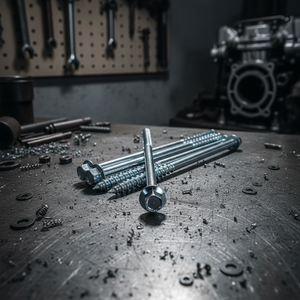 Vis à tête hexagonale métrique en acier au carbone zingué haute résistance classe 4.8 et 6.8, filetage partiel, M6-M12, marque PDC - Product Image 1