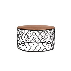 Top Arrival Premium Quality Frame <b>Iron</b> Wooden Top Coffee <b>Table</b> for Living Room Central <b>Table</b> Side <b>Table</b> for Home Office - Product Image 3