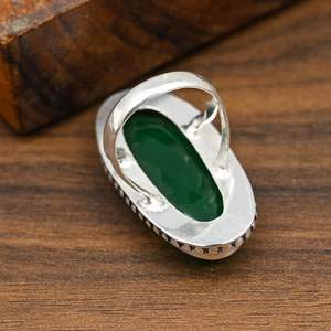 Chrome Diopside Gemstone Ring 925 Sterling Silver Handmade Jewelry Natural Diopside Ring Gift For Mother Women - Product Image 6