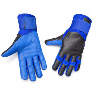 Nuevos Guantes Deportivos de Béisbol y Sóftbol de Piel Genuina de Vacuno Azul Digital con Palma de Cuero Negro para Entrenamiento de Bateo - Product Image 4
