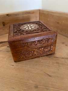 Budget Friendly Handmade Wooden <b>Treasure</b> <b>Box</b> for Jewelry, Rings, Earrings, Necklaces and Small Personal Items - Product Image 6