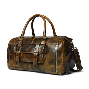 Bolsa de Viaje de Lona Ligera de Cuero Genuino Vintage, la Más Vendida del Fabricante Indio - Product Image 1