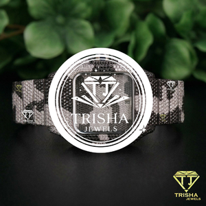 Reloj Exclusivo Personalizado con Diamantes Moissanite y Detalles Negros, Brazalete Totalmente Cubierto de Piedras y Diseño de Moda - Product Image 2