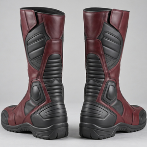 Bottes de moto longues en cuir de qualité supérieure, chaussures de moto avec semelle antidérapante, équipement de protection pour les voyages et les trajets sur route - Product Image 6