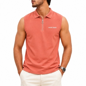Camiseta Polo sin Mangas para Hombre, de Secado Rápido, Corte Atlético, Estilo Veraniego, Ropa Deportiva, Tela Premium Personalizada - Product Image 1