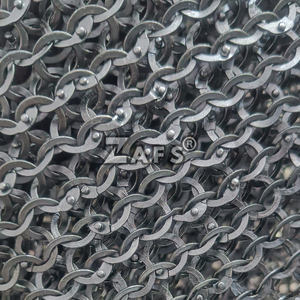 Haubert en acier doux fait main, demi-mannequin, à anneaux rivetés plats, long, pour reconstitution historique et cosplay - Product Image 6