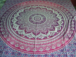 Tapisserie murale imprimée lavable UMRAV DESIGN, motif Mandala Indien, Éléphant, Hippie, Bohème, Géométrique, pour la maison et le dortoir, personnalisable - Product Image 3