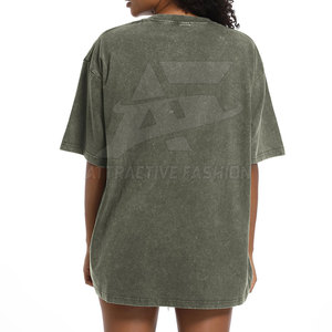 Camiseta de Mujer con Lavado Ácido, Corte Holgado, Precio Económico, Algodón Premium, Transpirable, para Uso Diario - Product Image 2