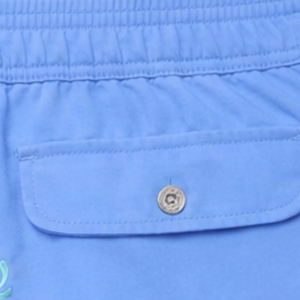 <b>Men</b> Light Blue Swim Shorts Breathable Quick Dry 100% Polyester Beach <b>Trunks</b> Elastic Waist Drawstring Pockets Comfortable Summer - Product Image 3