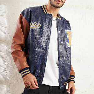 Classic Look Great Personality New Arrival <b>Men's</b> Biker Leather <b>Jacket</b> Fresh Article Waterproof <b>Men's</b> Leather <b>Jacket</b> - Product Image 2