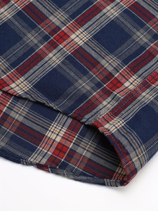 Men's Customizable Plaid Flannel Shirt Long Sleeve Casual Western Style Turn-down Collar 100% Cotton Breathable Autumn - Product Image 6